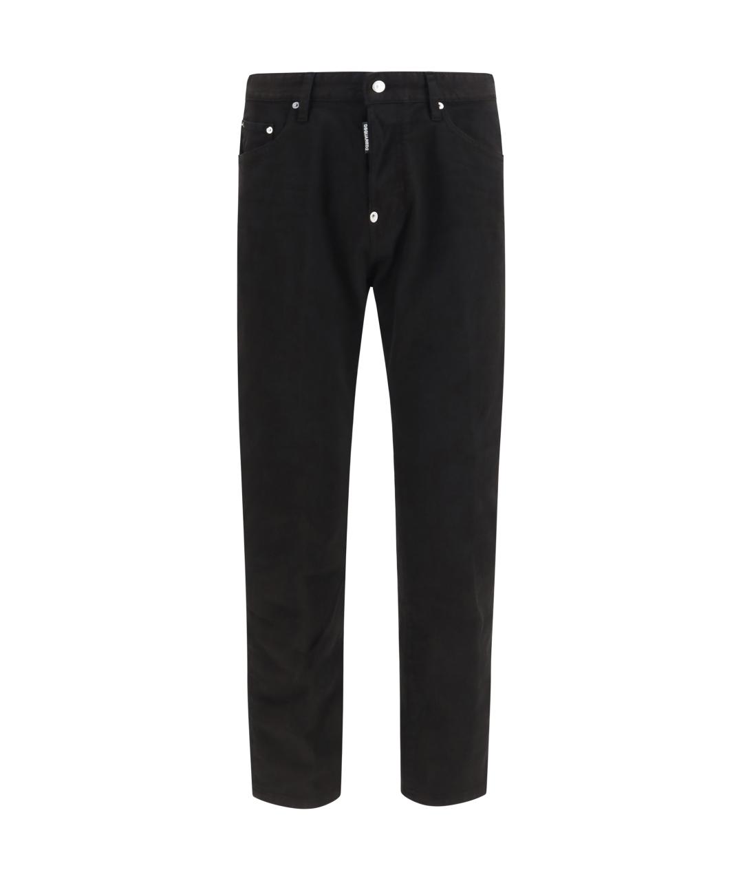 DSQUARED2 Черные хлопковые прямые джинсы, фото 1
