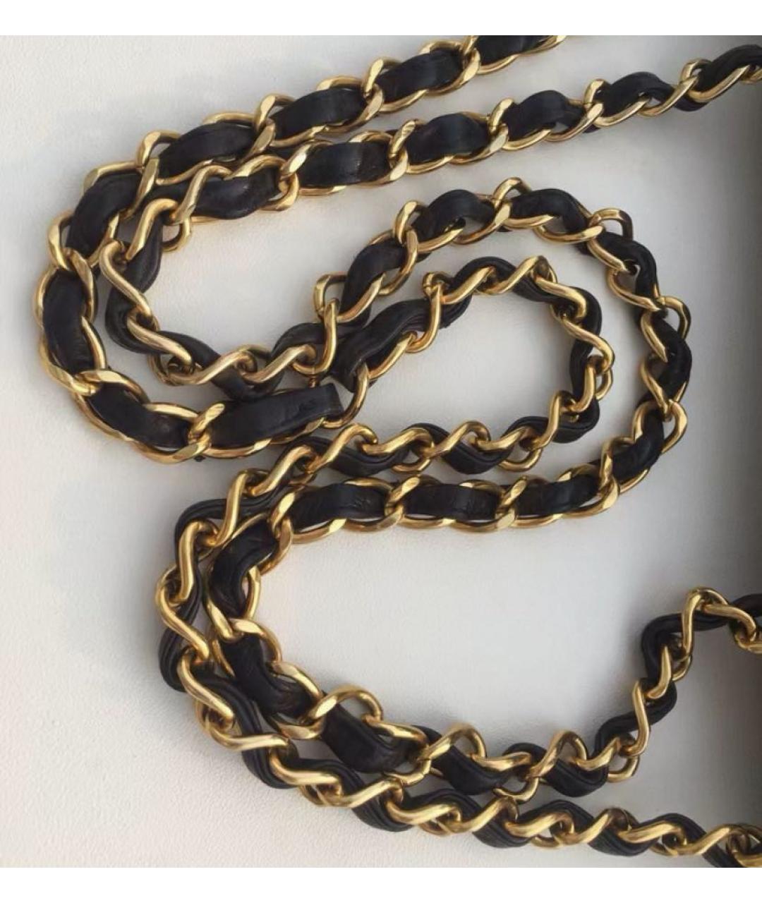 CHANEL Черная кожаная сумка через плечо, фото 6
