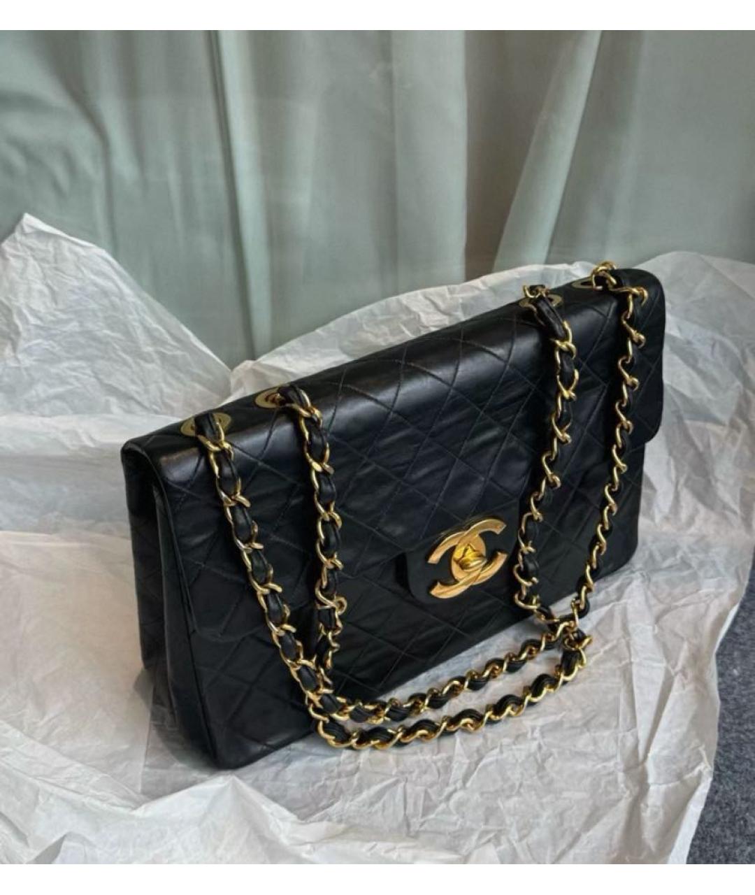 CHANEL Черная кожаная сумка через плечо, фото 3