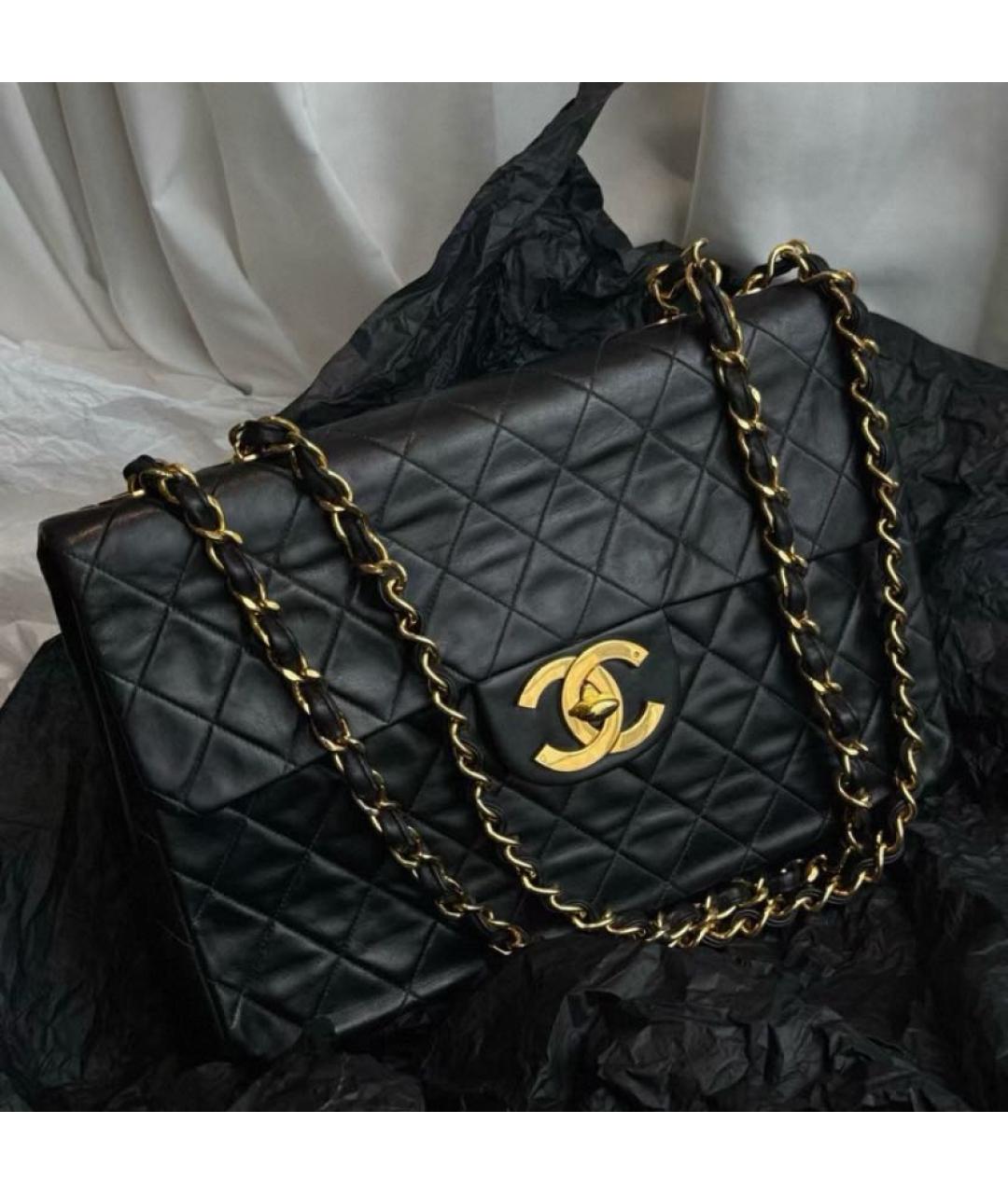 CHANEL Черная кожаная сумка через плечо, фото 7
