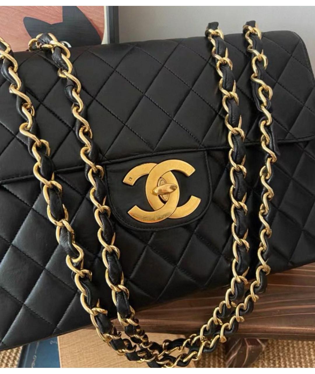 CHANEL Черная кожаная сумка через плечо, фото 2