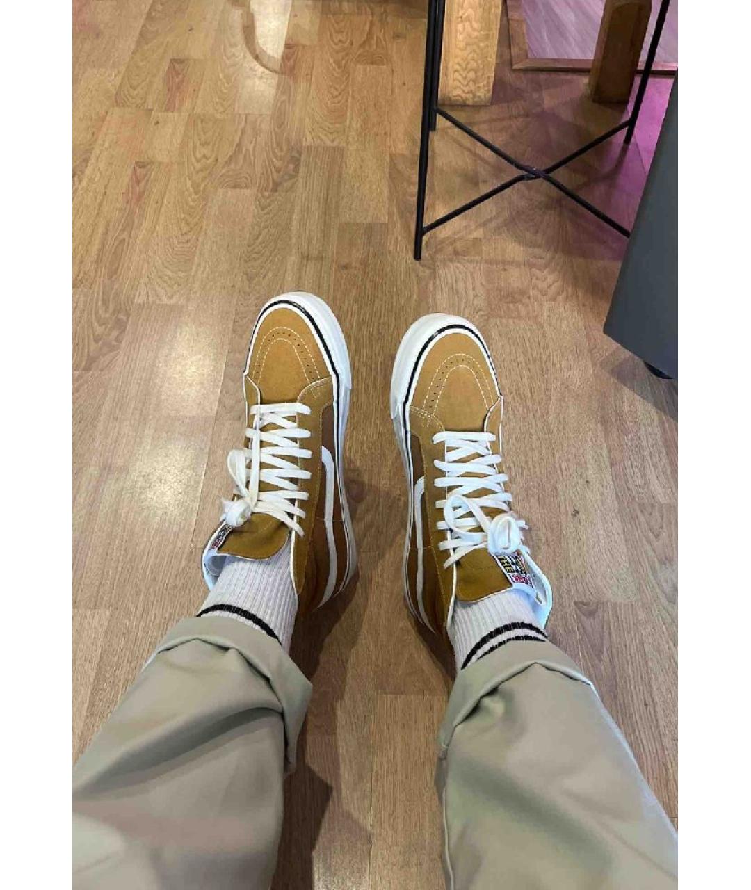 VANS Горчичные кожаные кеды, фото 9