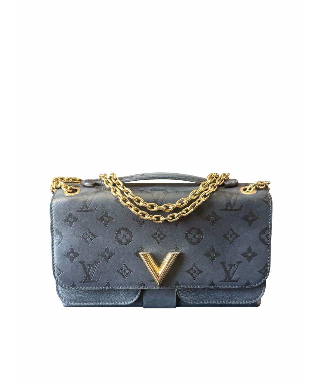 LOUIS VUITTON Черная кожаная сумка через плечо, фото 1
