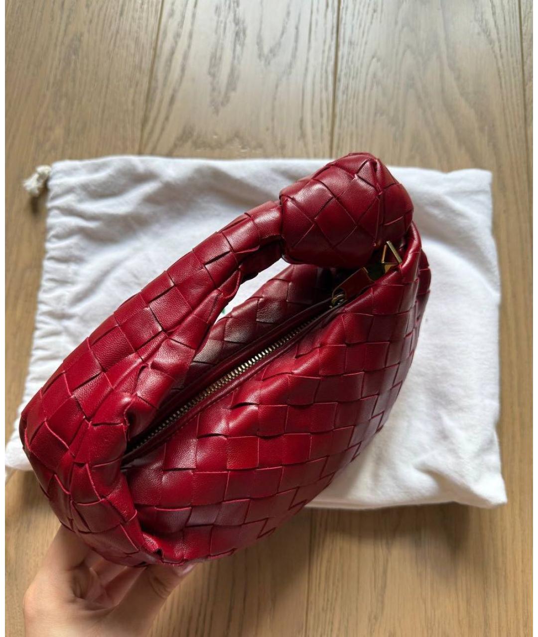 BOTTEGA VENETA Бордовая кожаная сумка с короткими ручками, фото 3