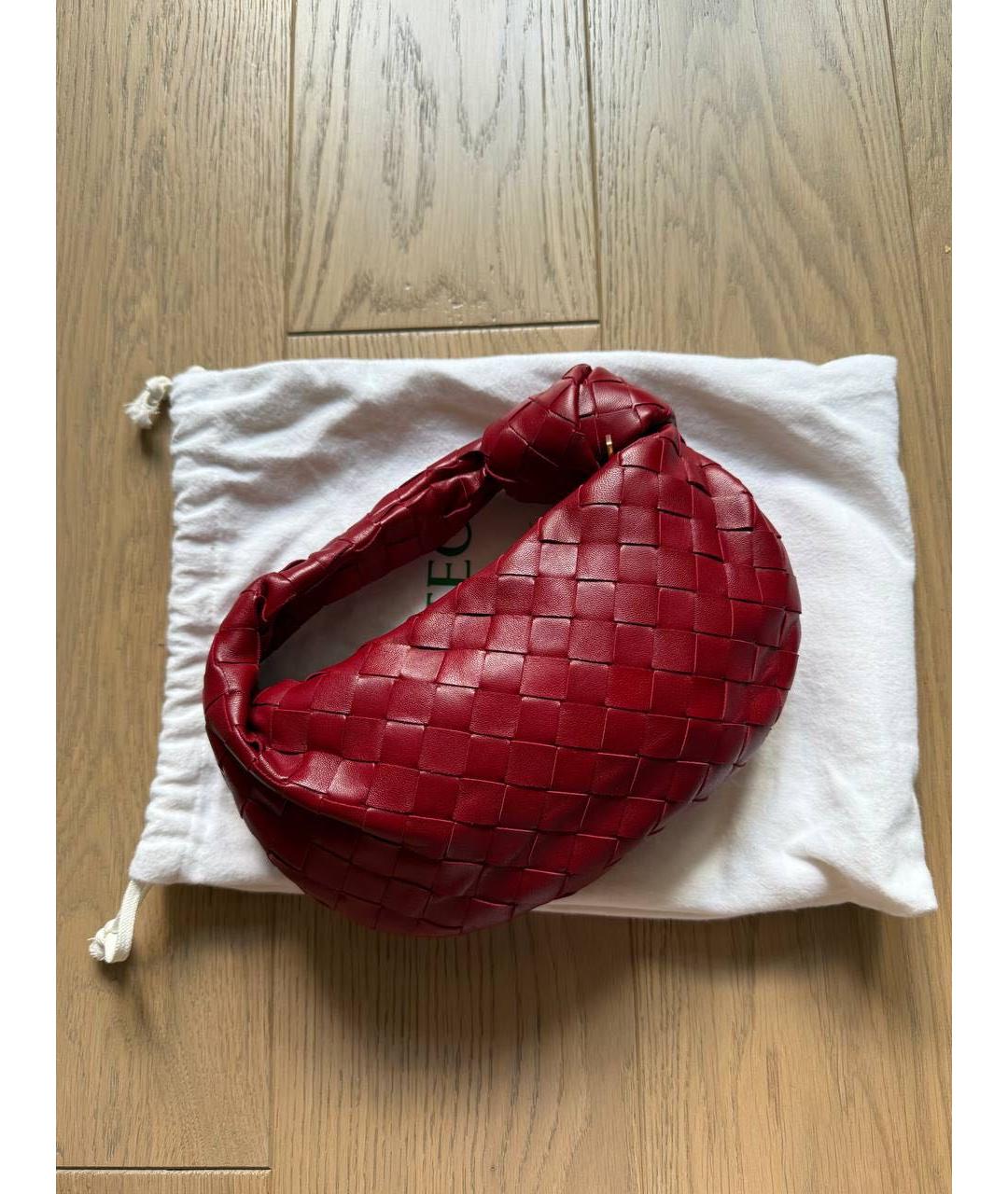 BOTTEGA VENETA Бордовая кожаная сумка с короткими ручками, фото 2