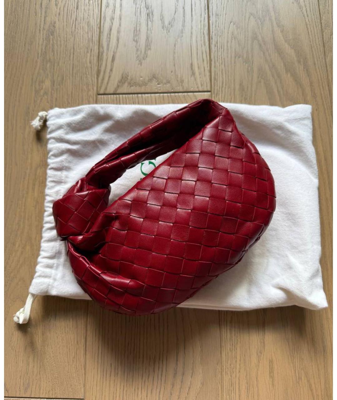BOTTEGA VENETA Бордовая кожаная сумка с короткими ручками, фото 4
