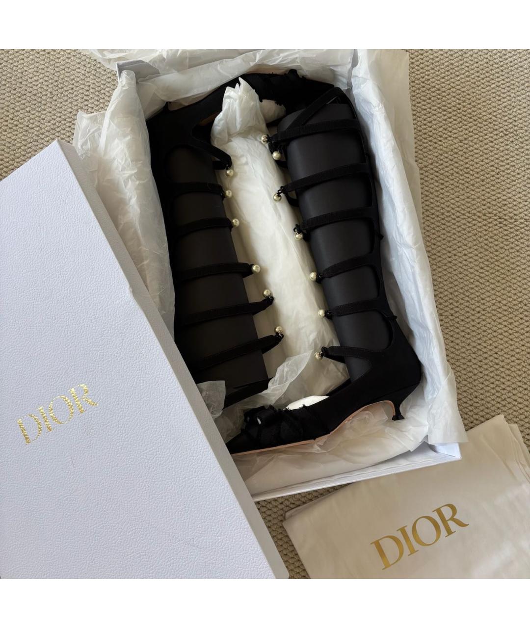 CHRISTIAN DIOR Черные текстильные туфли, фото 2
