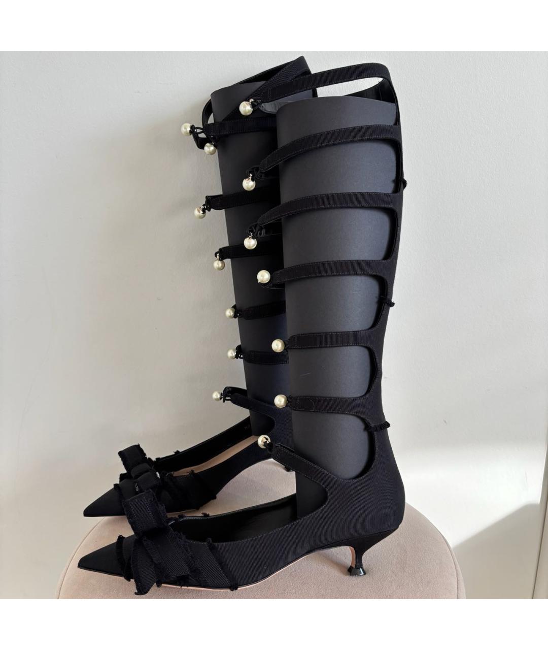 CHRISTIAN DIOR Черные текстильные туфли, фото 9