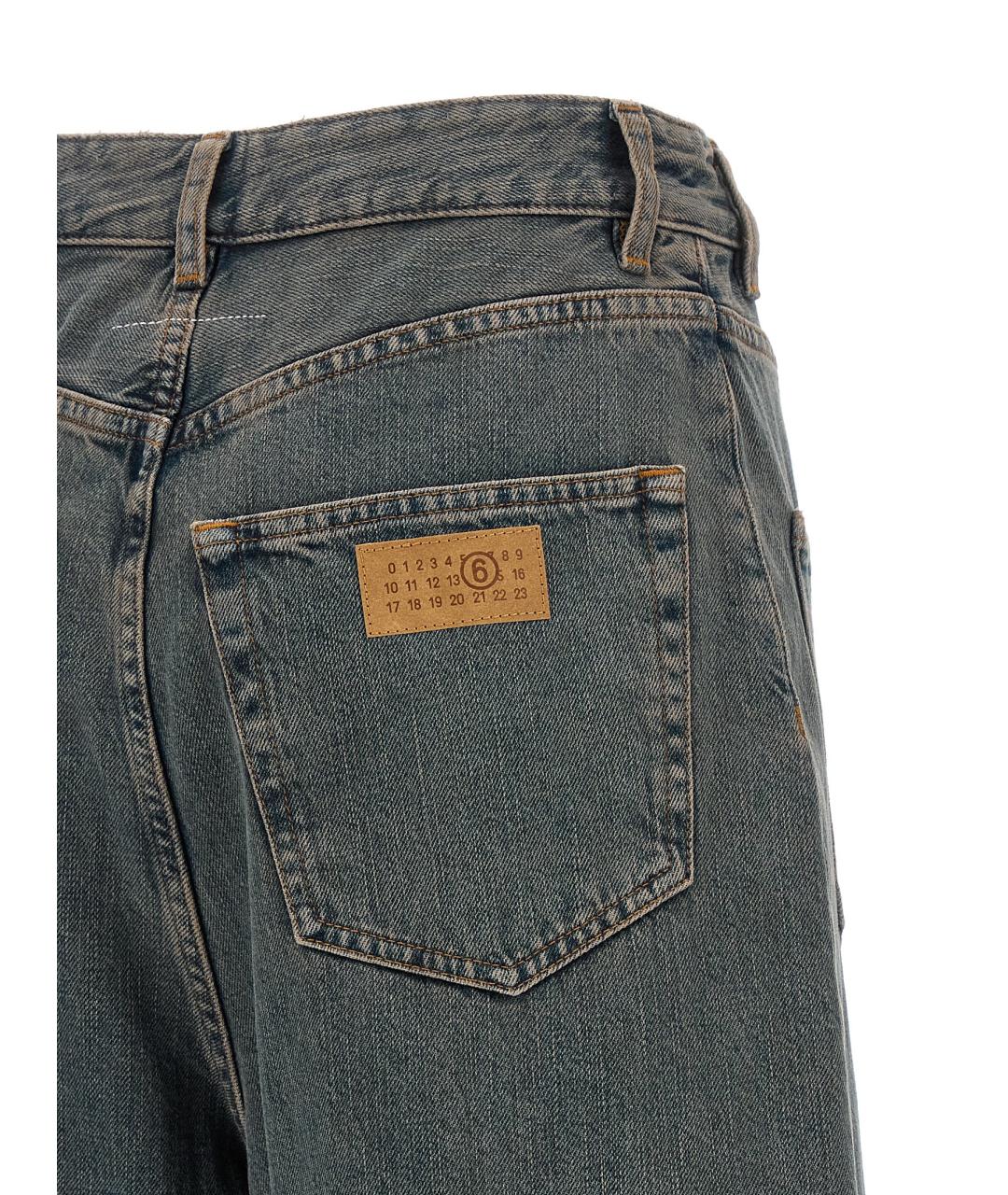 MM6 MAISON MARGIELA Мульти хлопковые прямые джинсы, фото 4