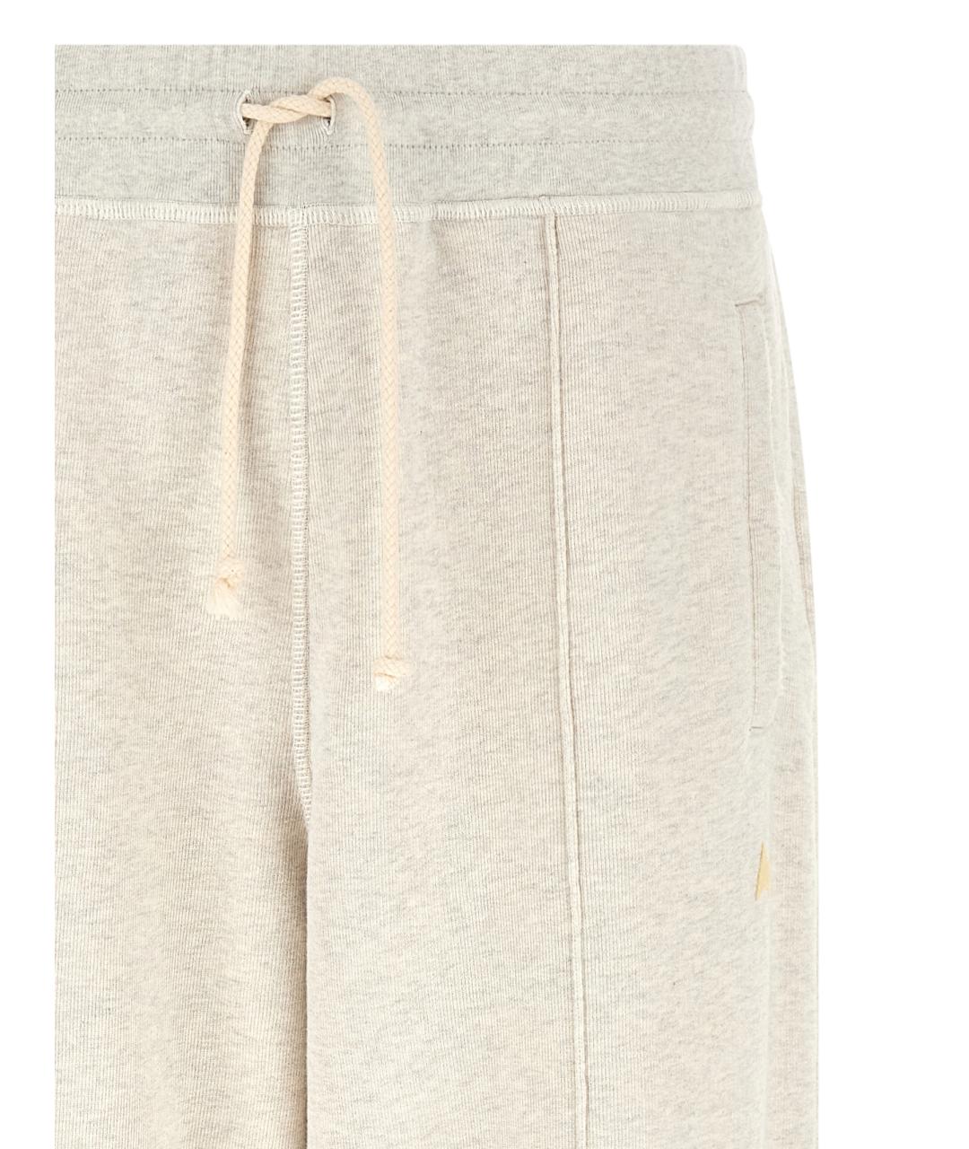GOLDEN GOOSE Серые хлопковые повседневные брюки, фото 3