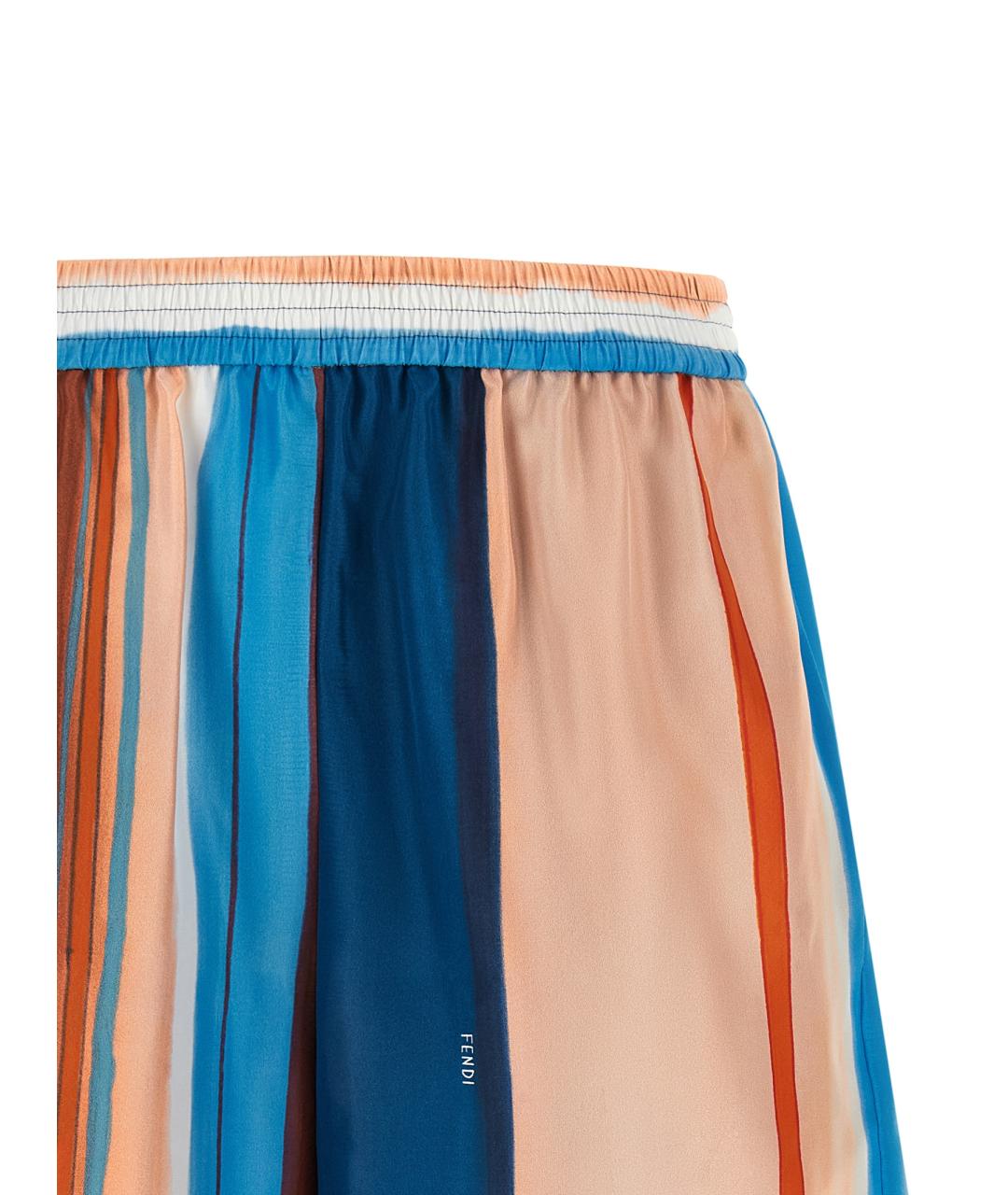 FENDI Мульти шелковые шорты, фото 3