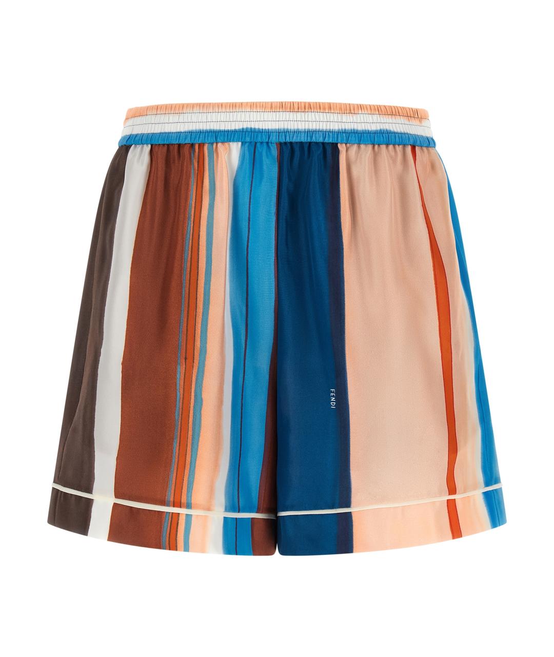 FENDI Мульти шелковые шорты, фото 1