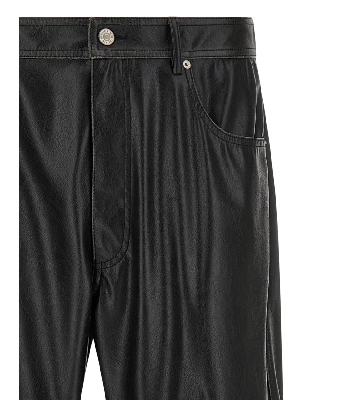 MM6 MAISON MARGIELA Черные полиэстеровые повседневные брюки, фото 3