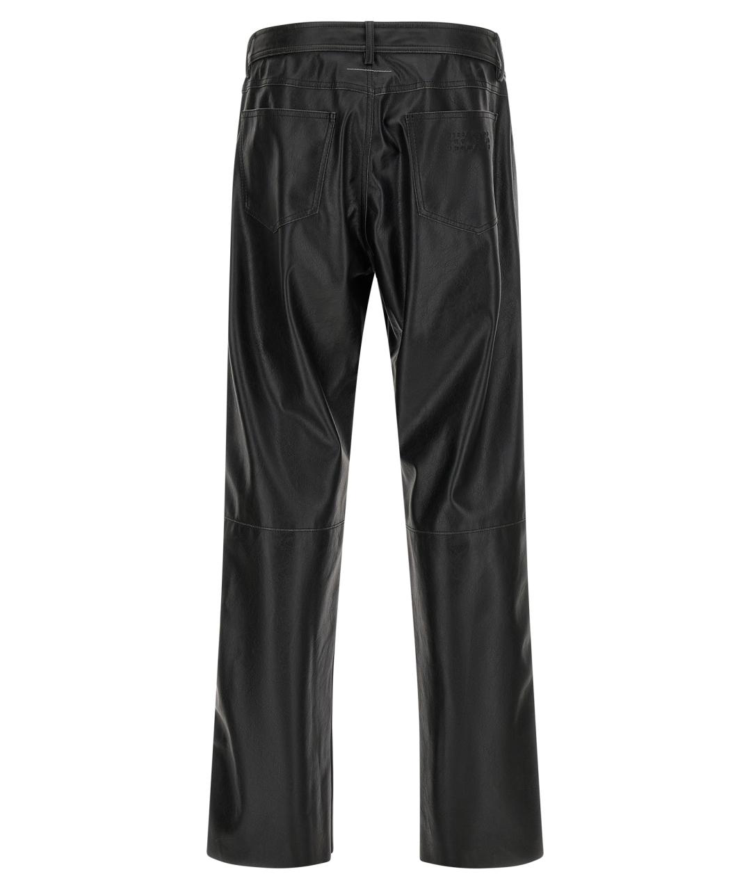 MM6 MAISON MARGIELA Черные полиэстеровые повседневные брюки, фото 2