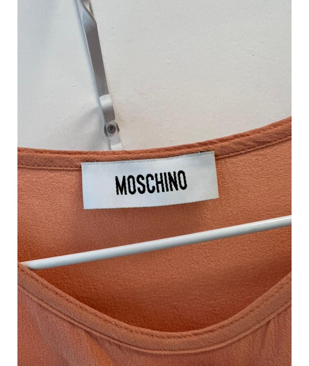 MOSCHINO Оранжевая шелковая майка, фото 2