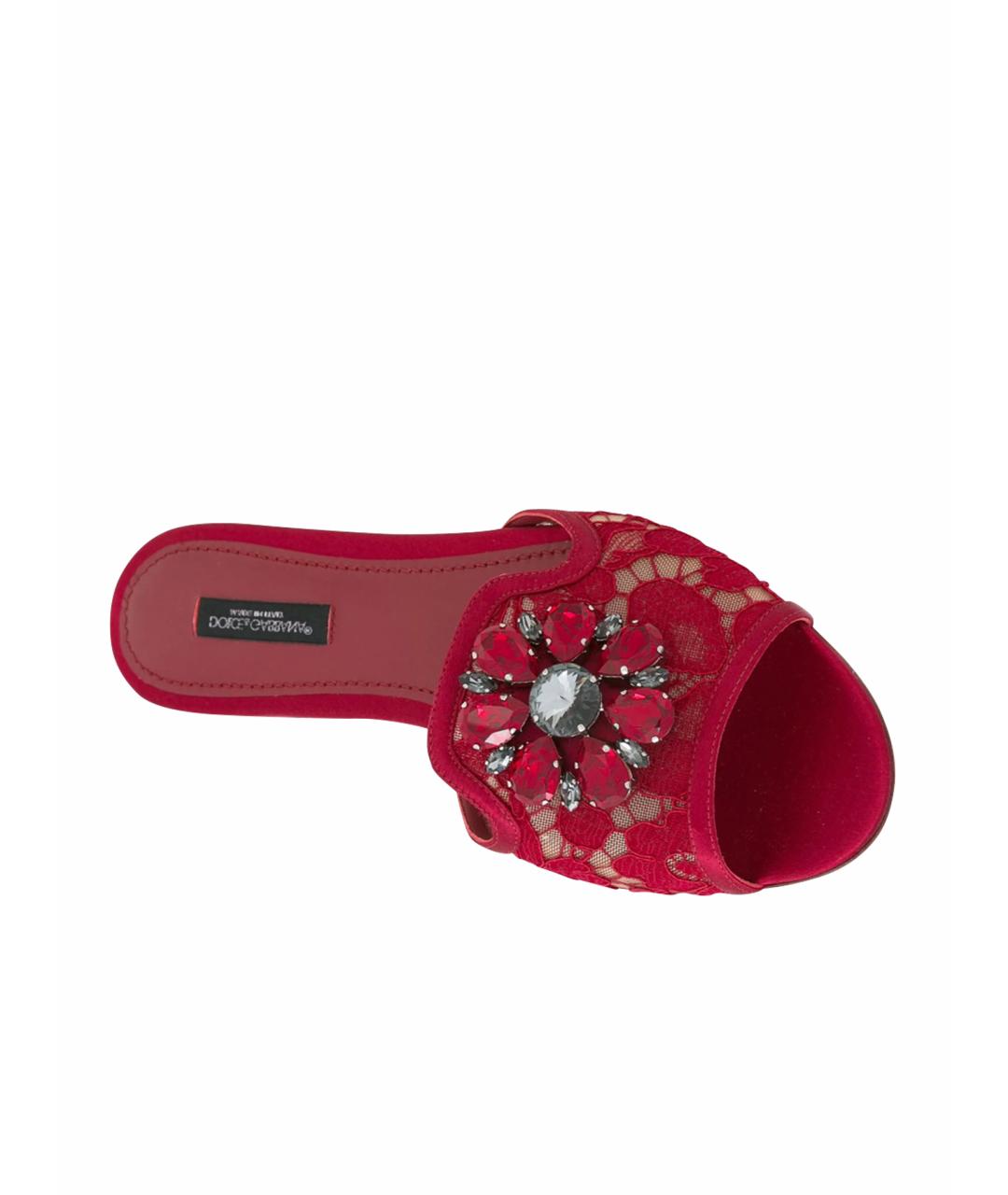 DOLCE&GABBANA Красные текстильные босоножки, фото 1