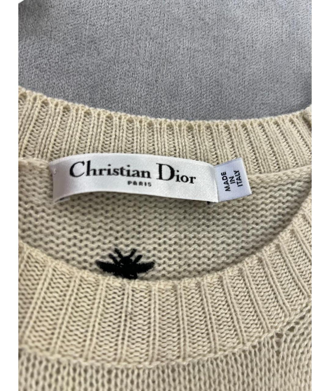 CHRISTIAN DIOR Бежевый джемпер / свитер, фото 3