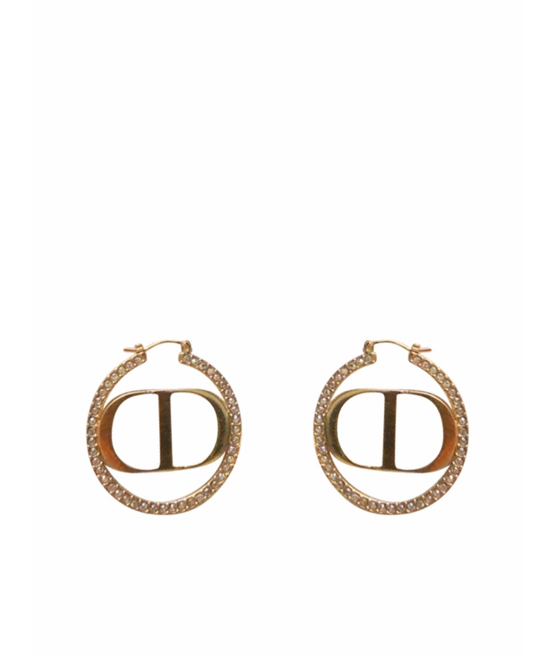 CHRISTIAN DIOR Золотые металлические серьги, фото 1
