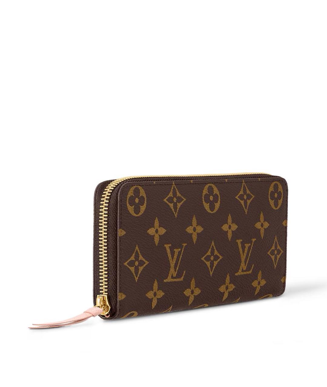LOUIS VUITTON Коричневый кожаный кошелек, фото 2