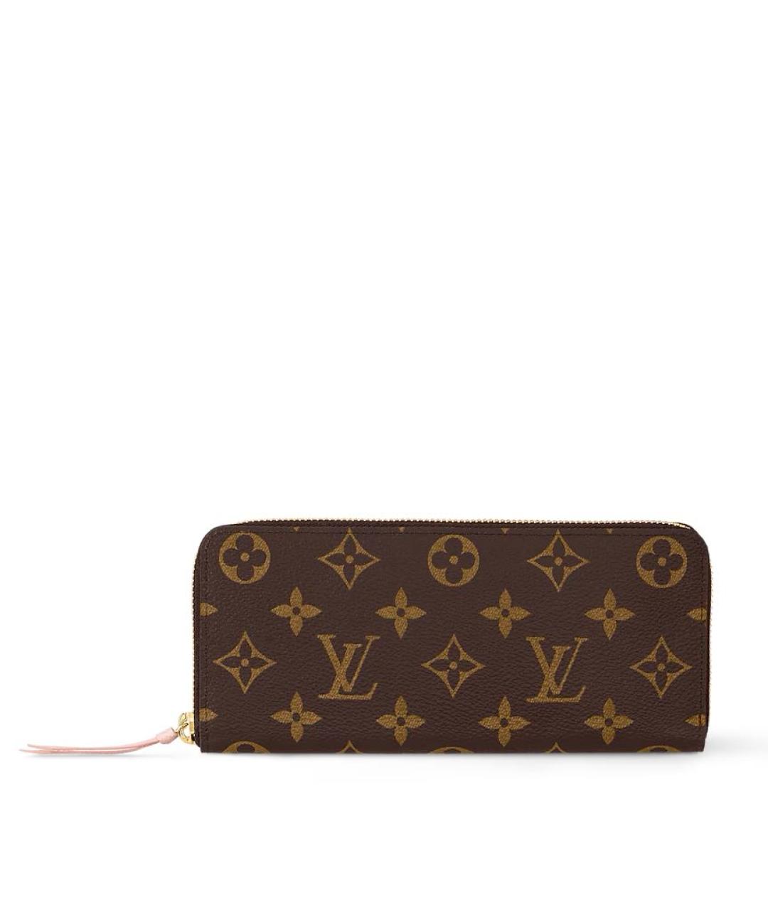 LOUIS VUITTON Коричневый кожаный кошелек, фото 1
