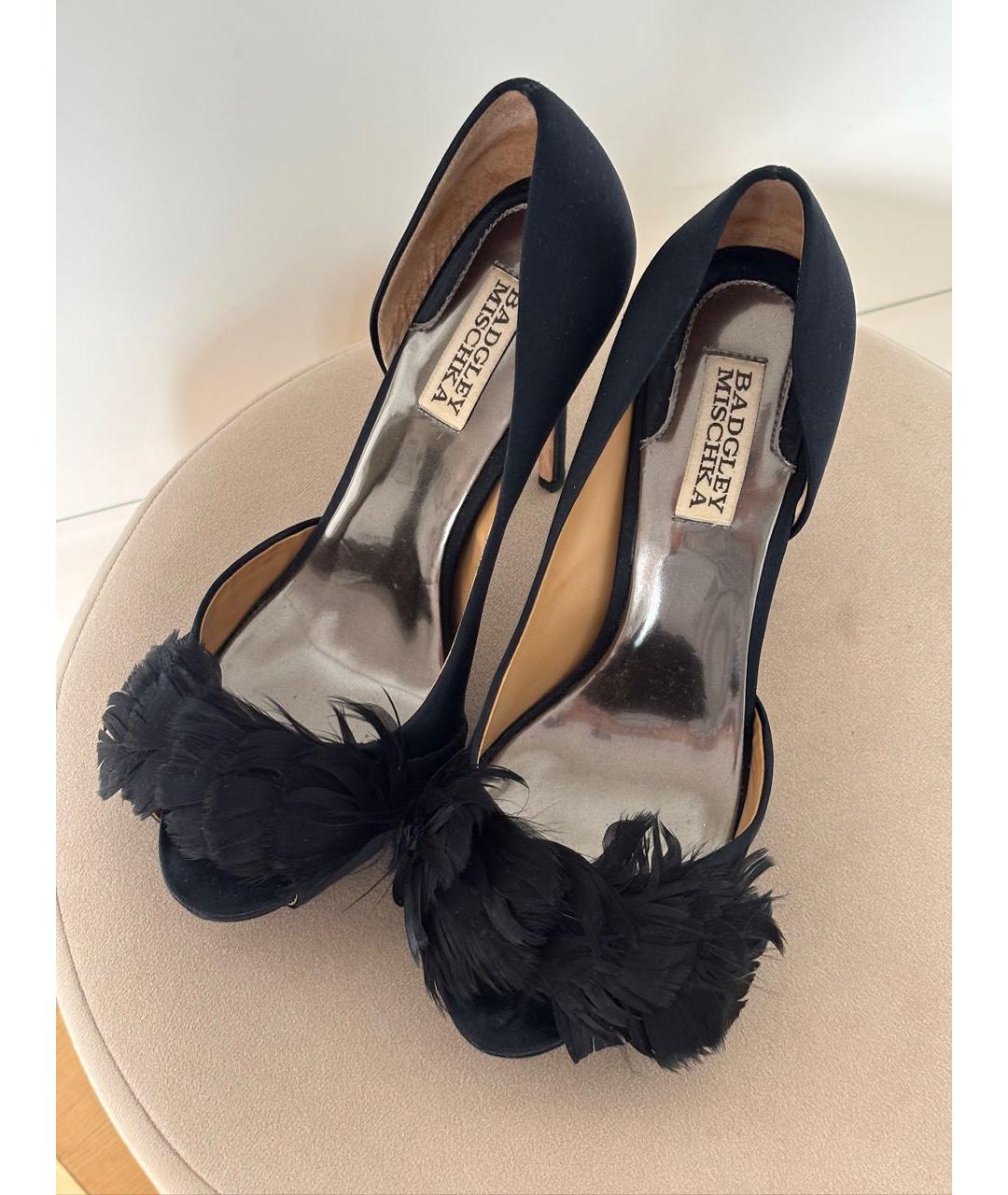 BADGLEY MISCHKA Черные текстильные туфли, фото 5