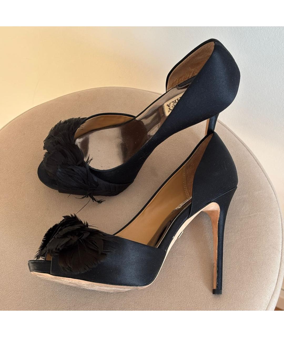 BADGLEY MISCHKA Черные текстильные туфли, фото 2