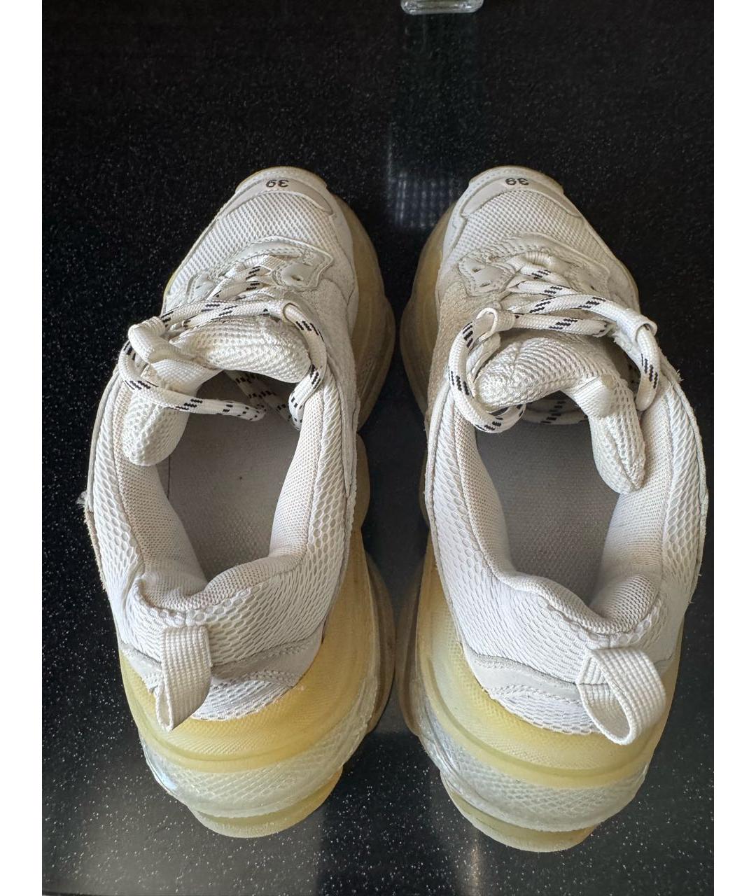 BALENCIAGA Белые текстильные кроссовки, фото 3