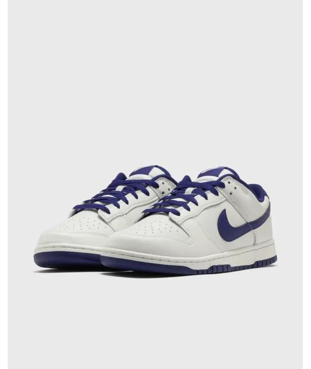 NIKE Белые кожаные низкие кроссовки / кеды, фото 2