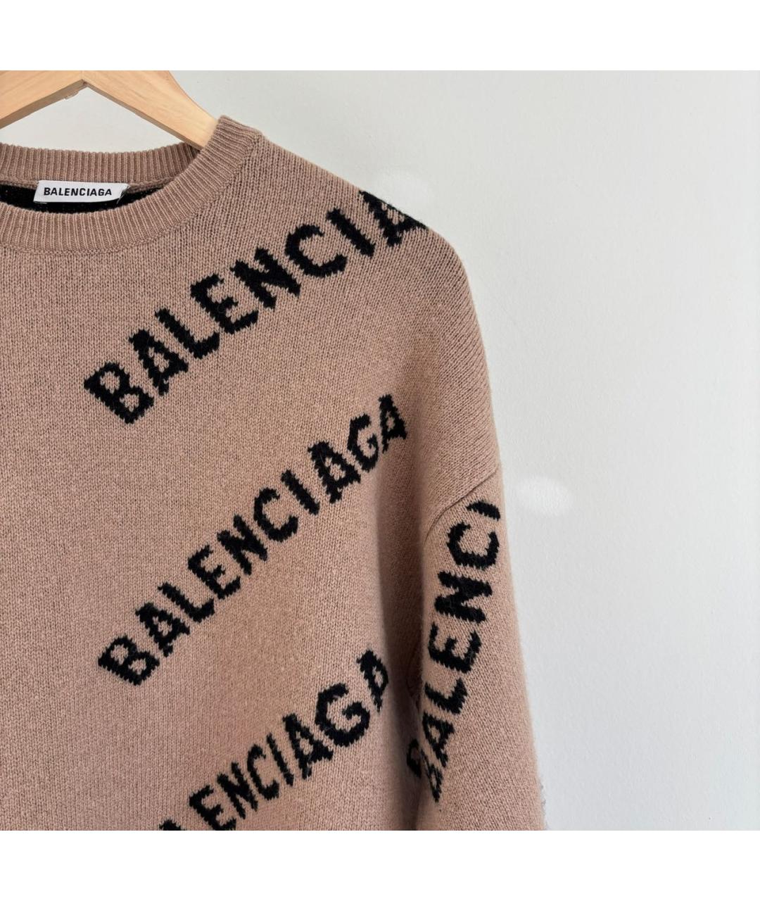 BALENCIAGA Коричневый шерстяной джемпер / свитер, фото 8