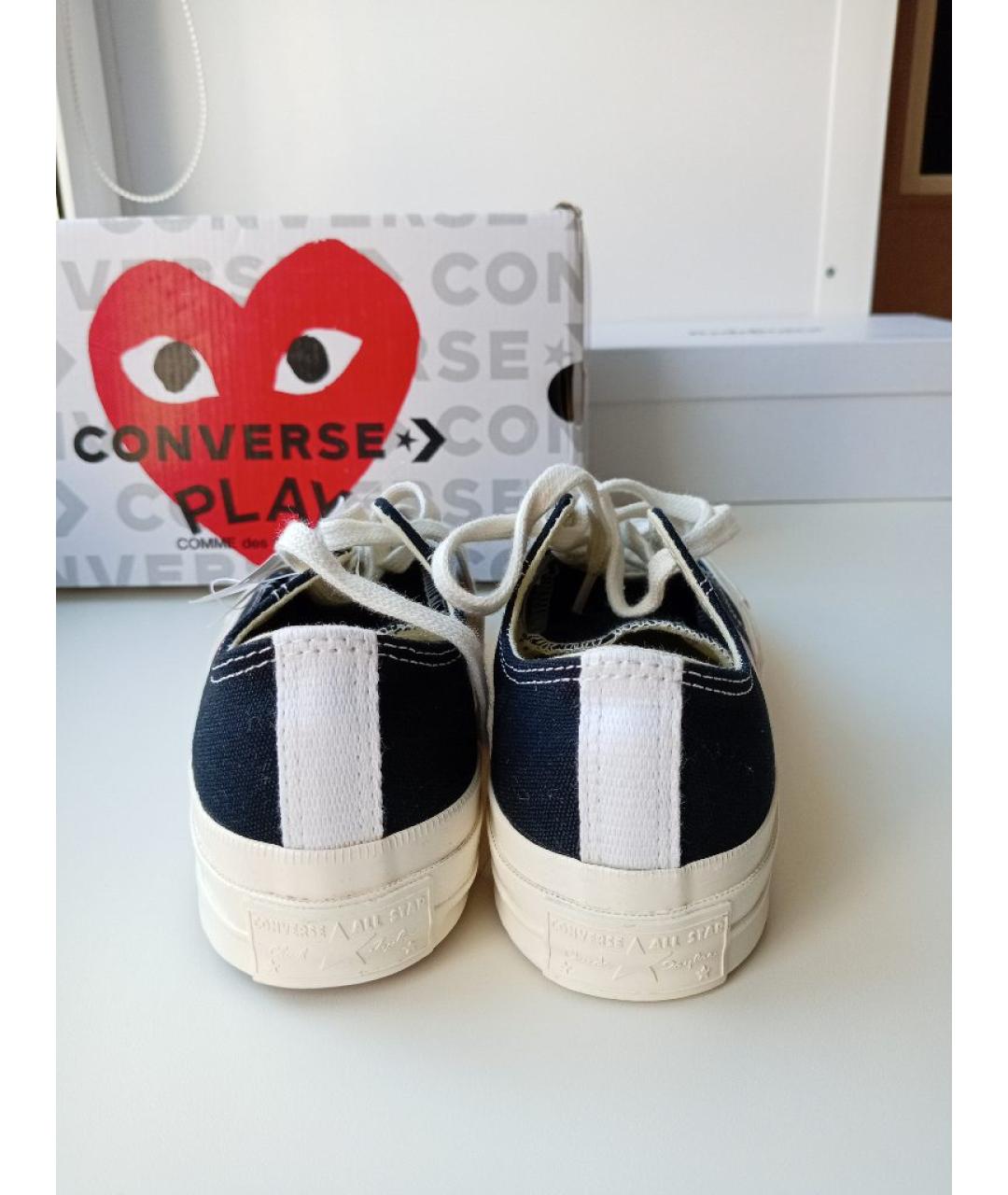 COMME DES GARÇONS PLAY Черные текстильные кеды, фото 4