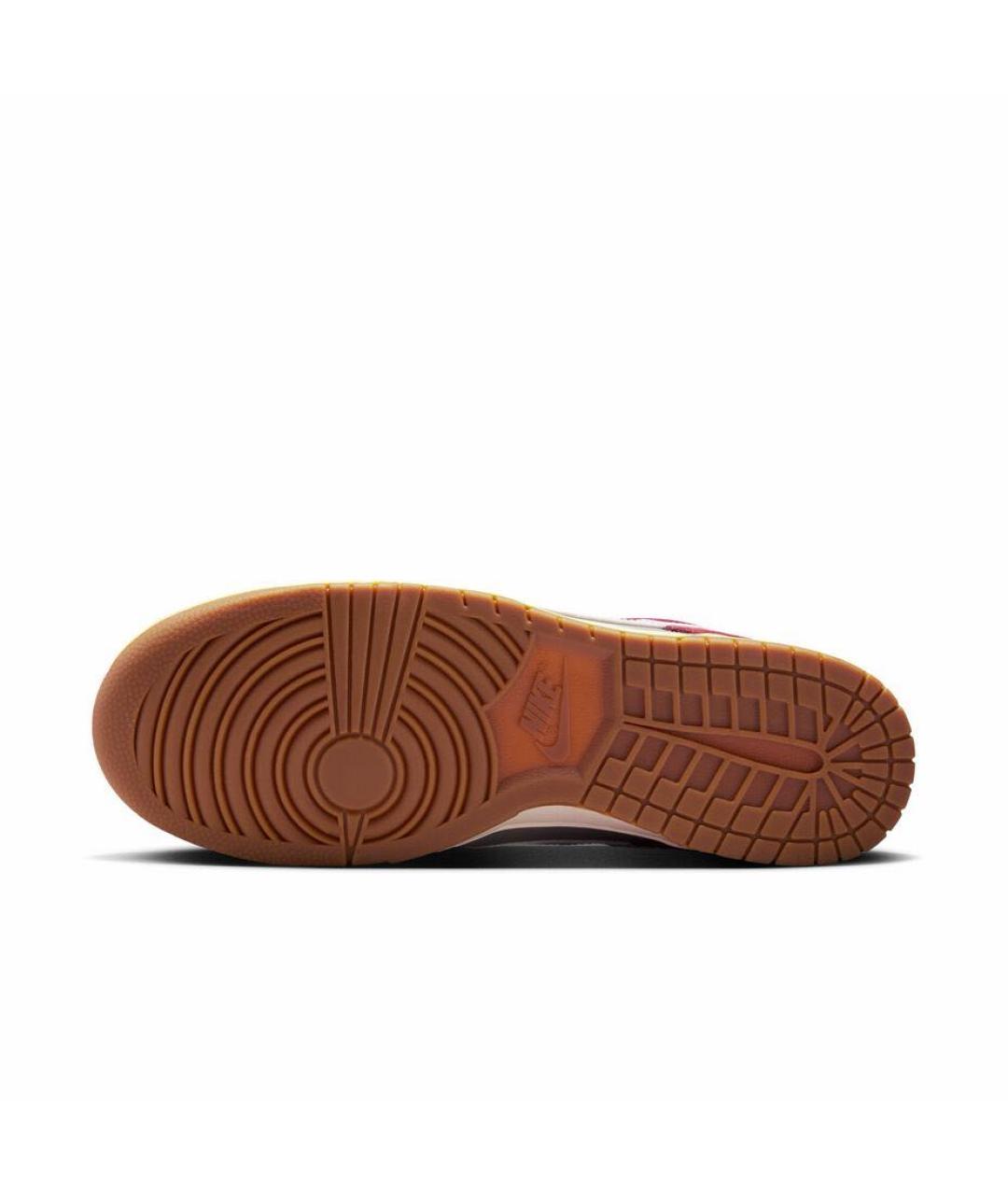 NIKE Бордовые кожаные низкие кроссовки / кеды, фото 6