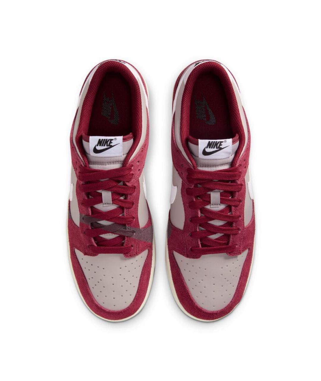 NIKE Бордовые кожаные низкие кроссовки / кеды, фото 4