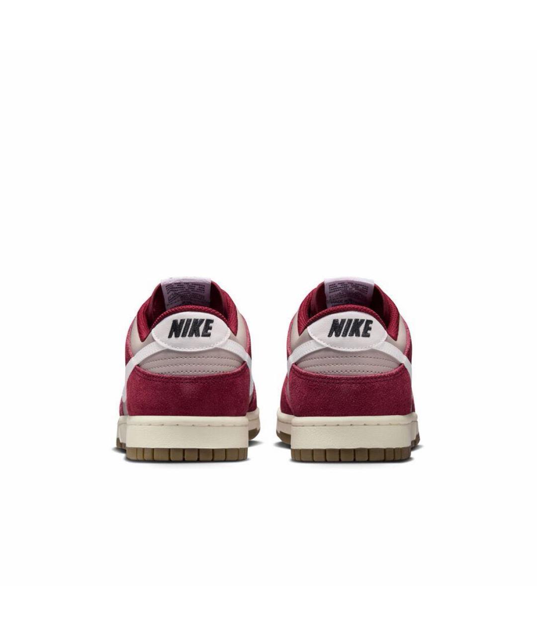 NIKE Бордовые кожаные низкие кроссовки / кеды, фото 3