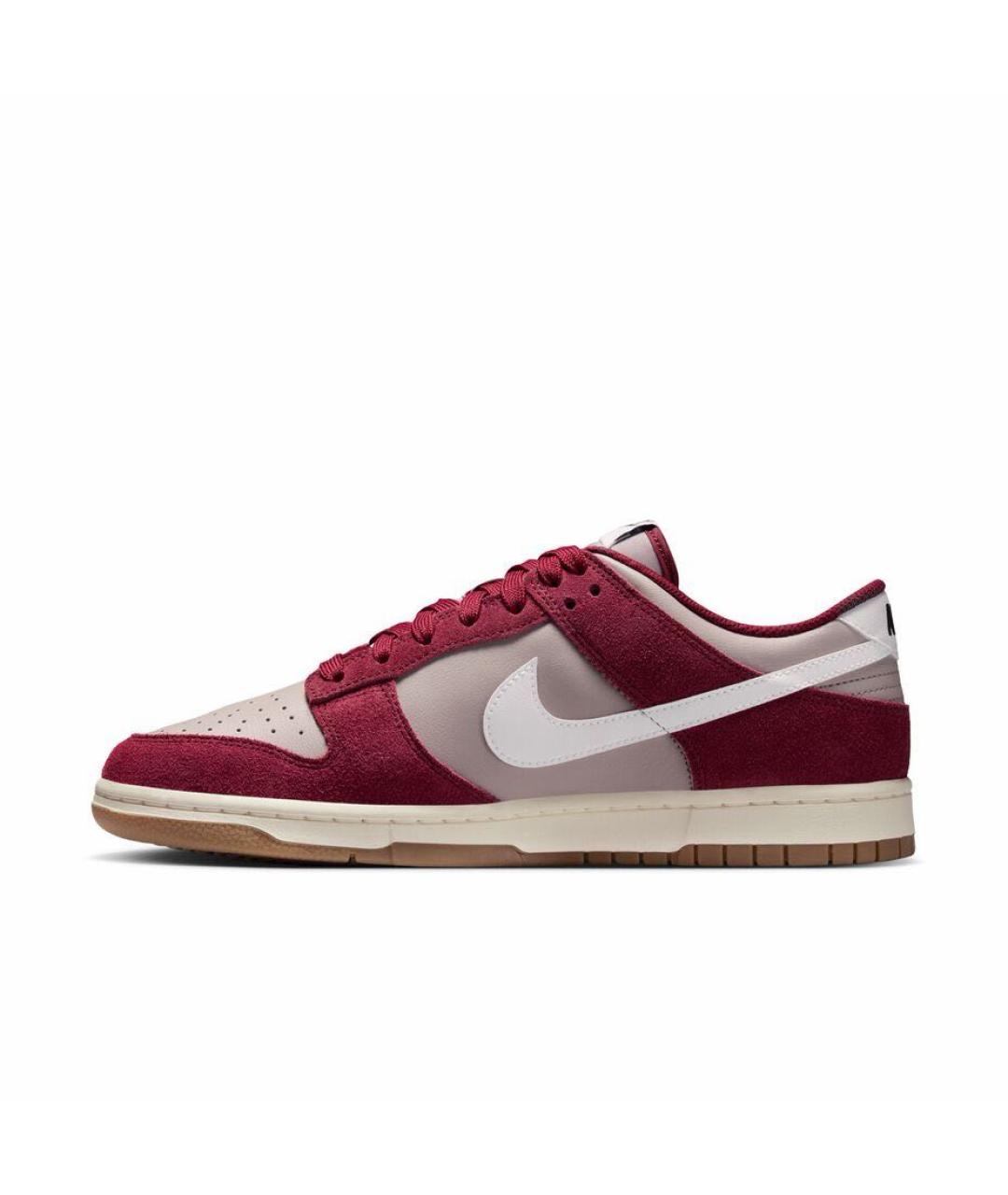 NIKE Бордовые кожаные низкие кроссовки / кеды, фото 9