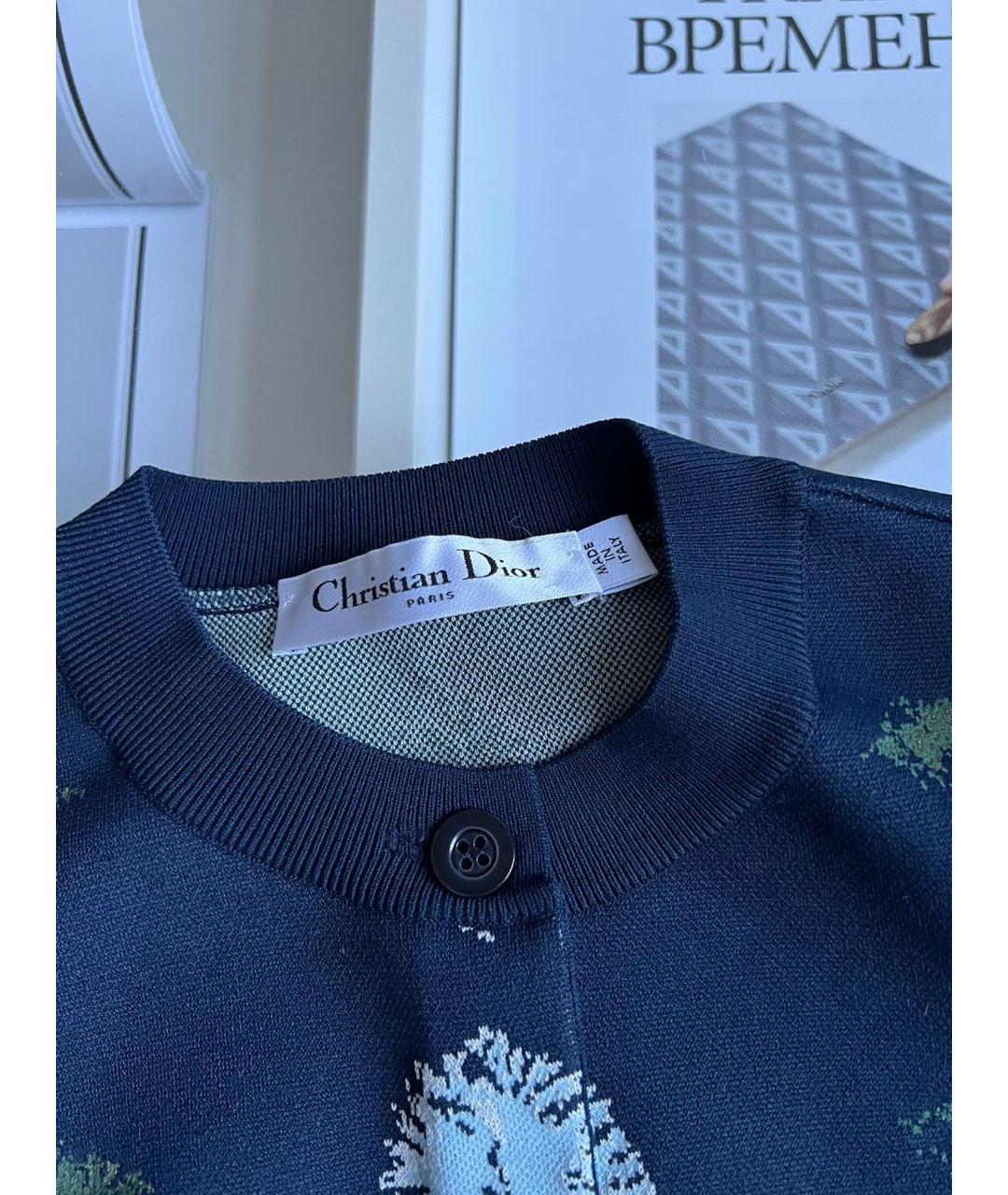 CHRISTIAN DIOR Темно-синий кардиган, фото 5