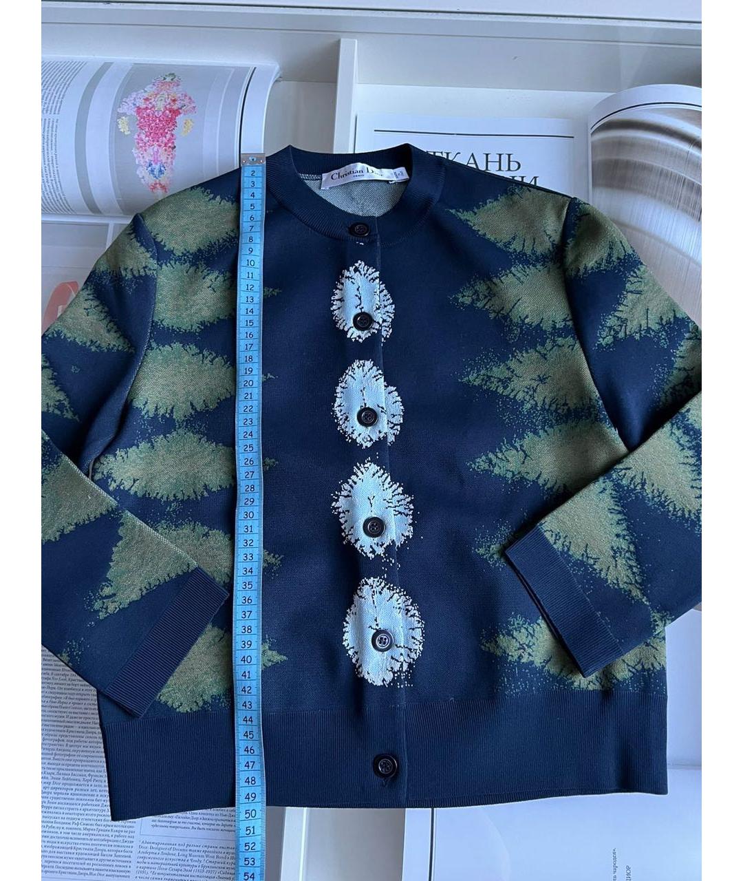 CHRISTIAN DIOR Темно-синий кардиган, фото 3