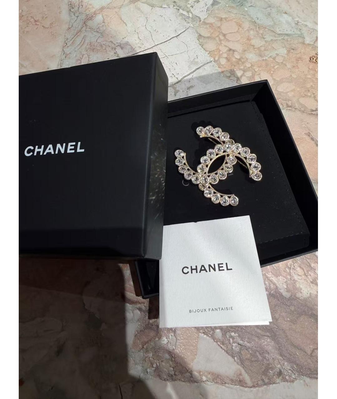 CHANEL Золотая металлическая булавка / брошь, фото 2