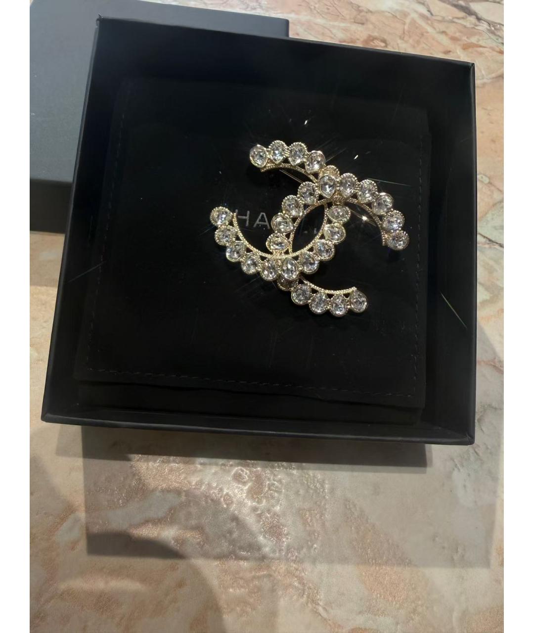 CHANEL Золотая металлическая булавка / брошь, фото 3