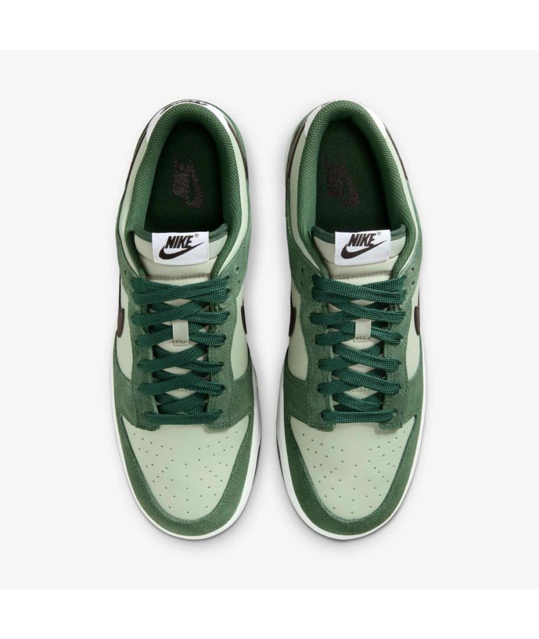 NIKE Зеленые замшевые низкие кроссовки / кеды, фото 4