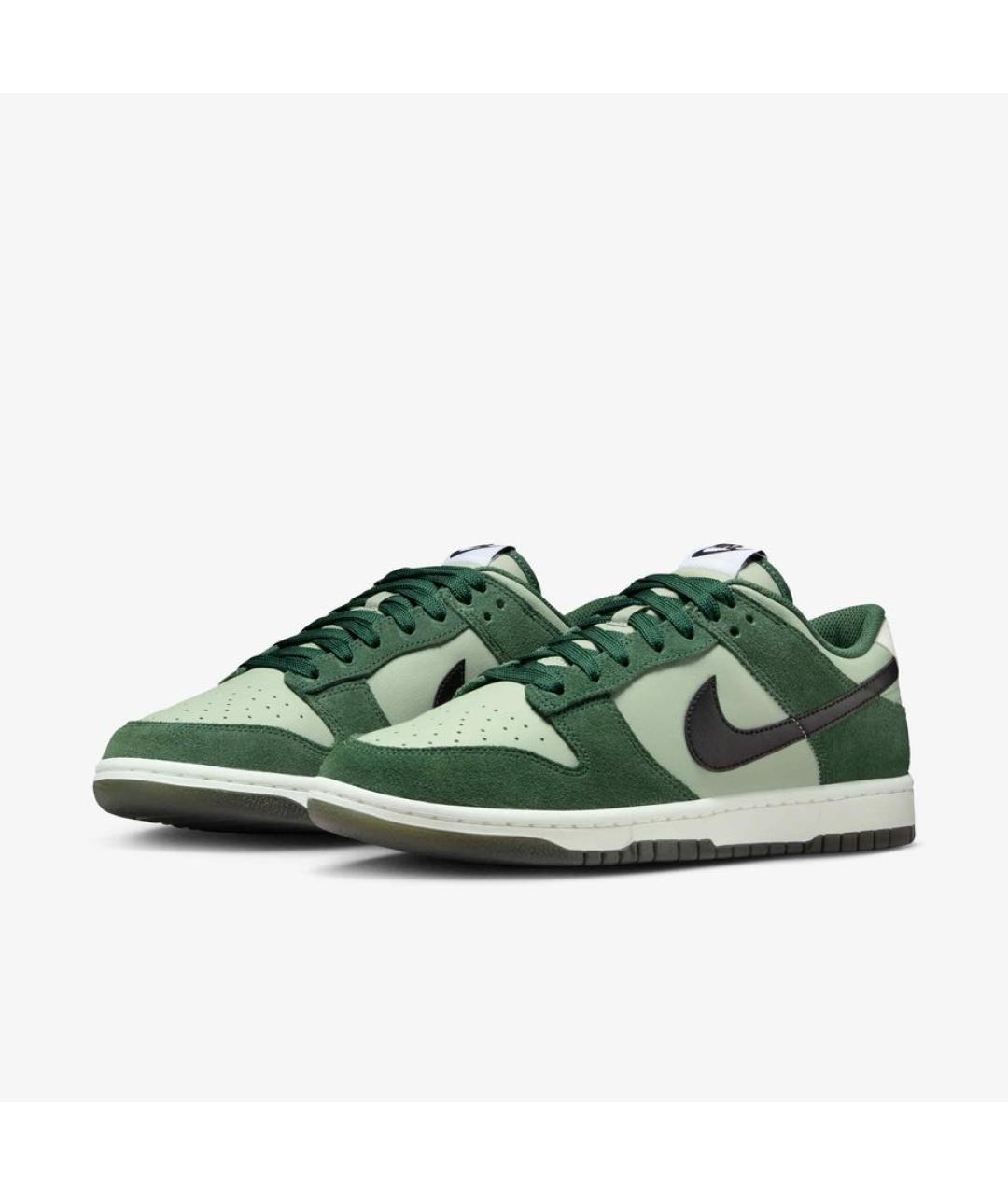 NIKE Зеленые замшевые низкие кроссовки / кеды, фото 3