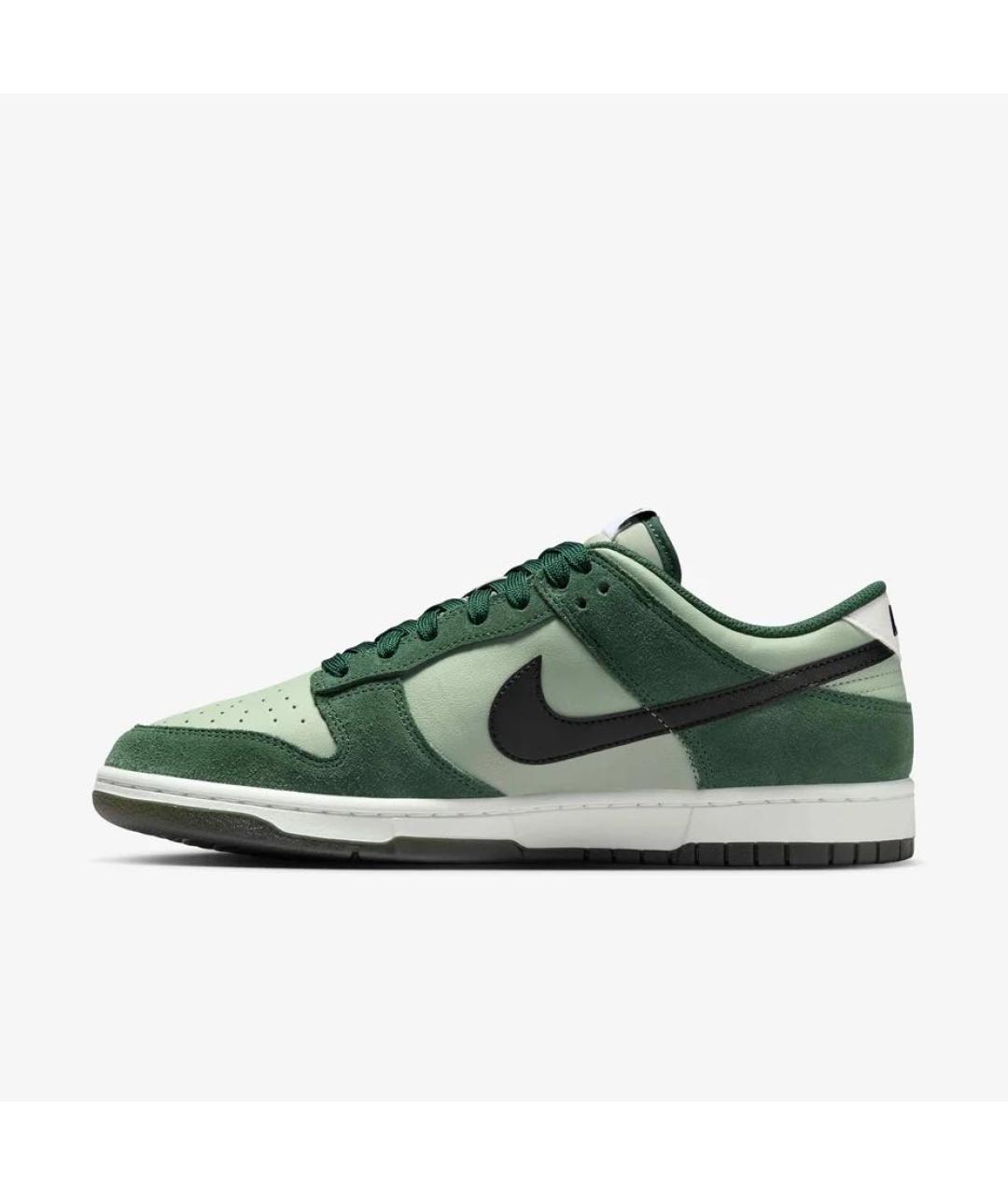 NIKE Зеленые замшевые низкие кроссовки / кеды, фото 2