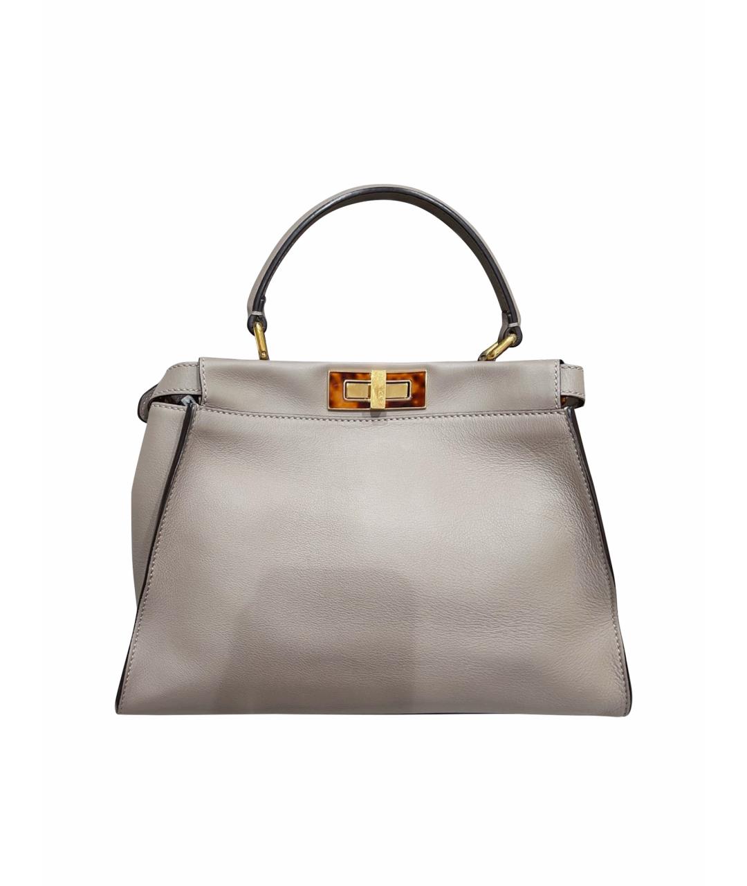 FENDI Черная кожаная сумка через плечо, фото 1