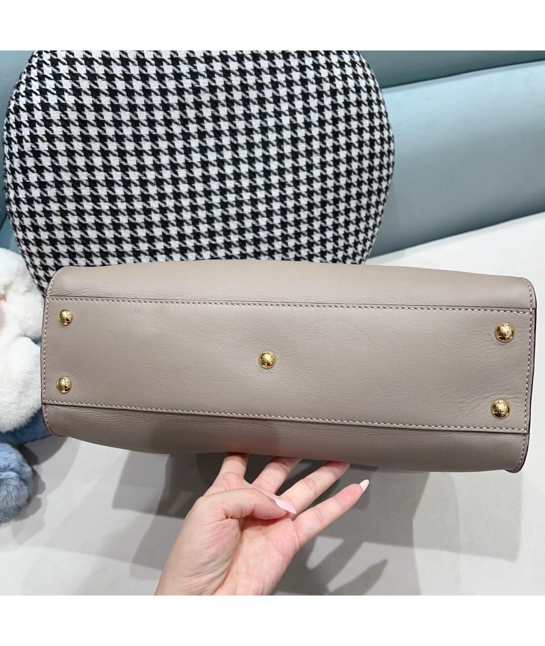 FENDI Черная кожаная сумка через плечо, фото 4