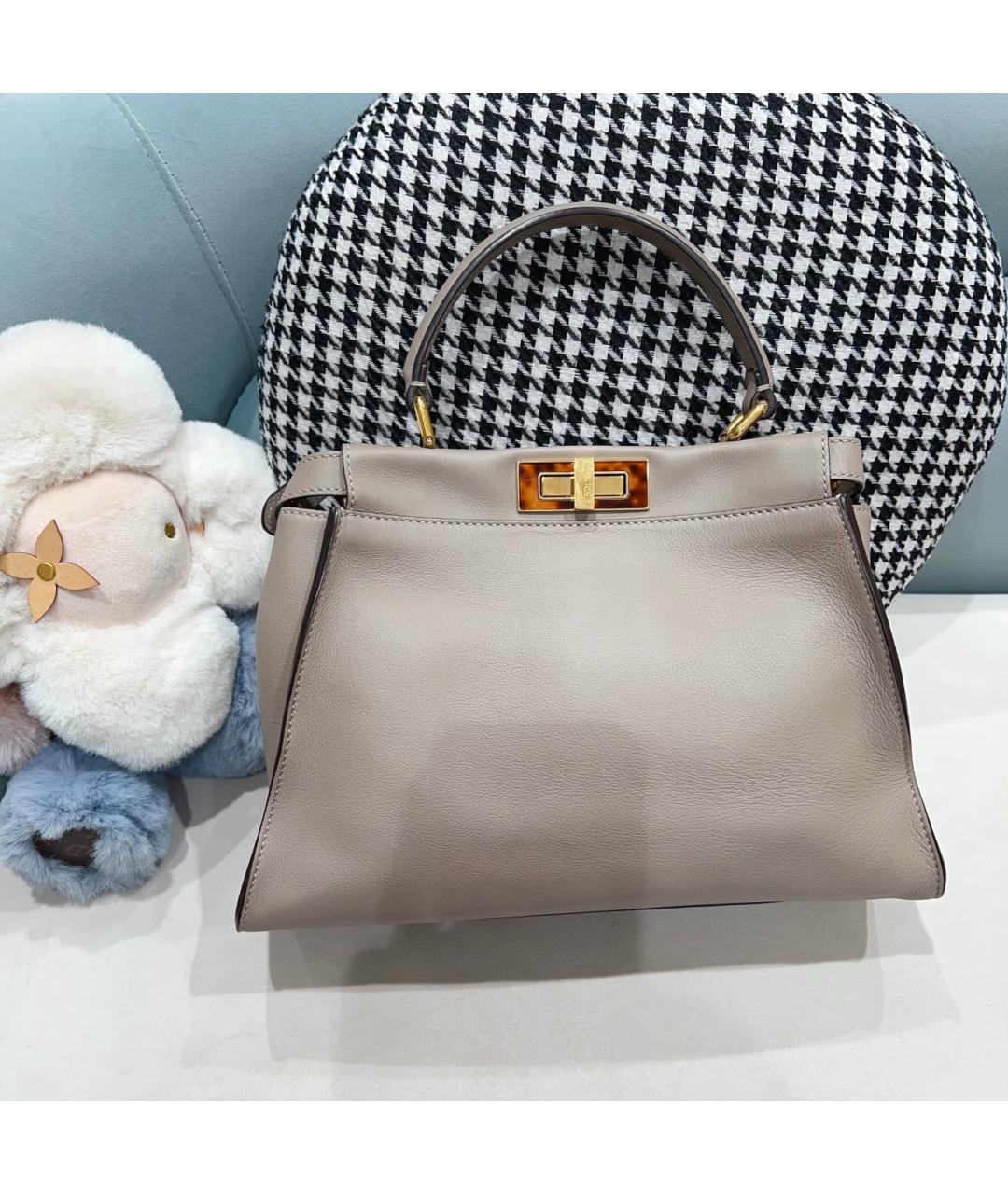 FENDI Черная кожаная сумка через плечо, фото 7