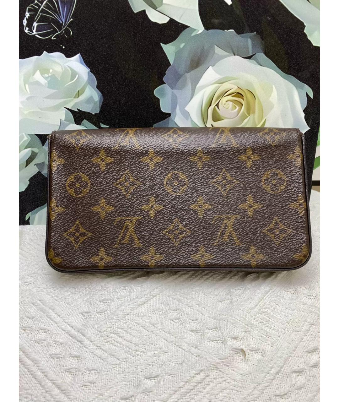 LOUIS VUITTON Коричневая кожаная сумка через плечо, фото 2
