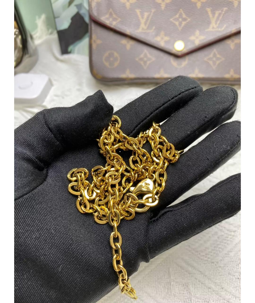 LOUIS VUITTON Коричневая кожаная сумка через плечо, фото 9