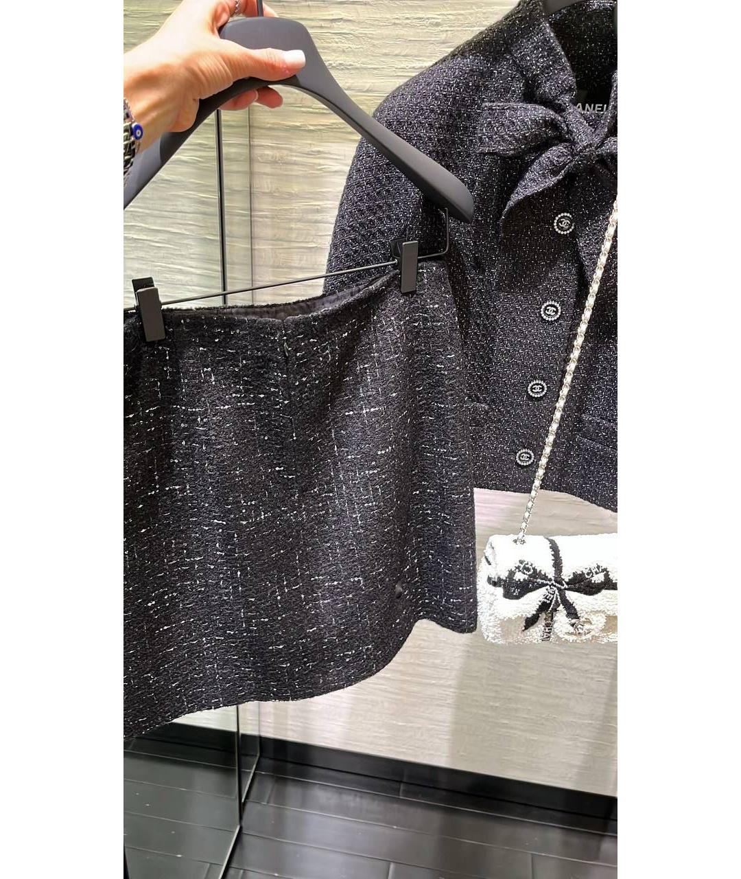 CHANEL Черная юбка мини, фото 2