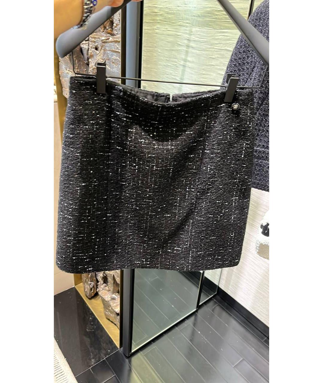 CHANEL Черная юбка мини, фото 4