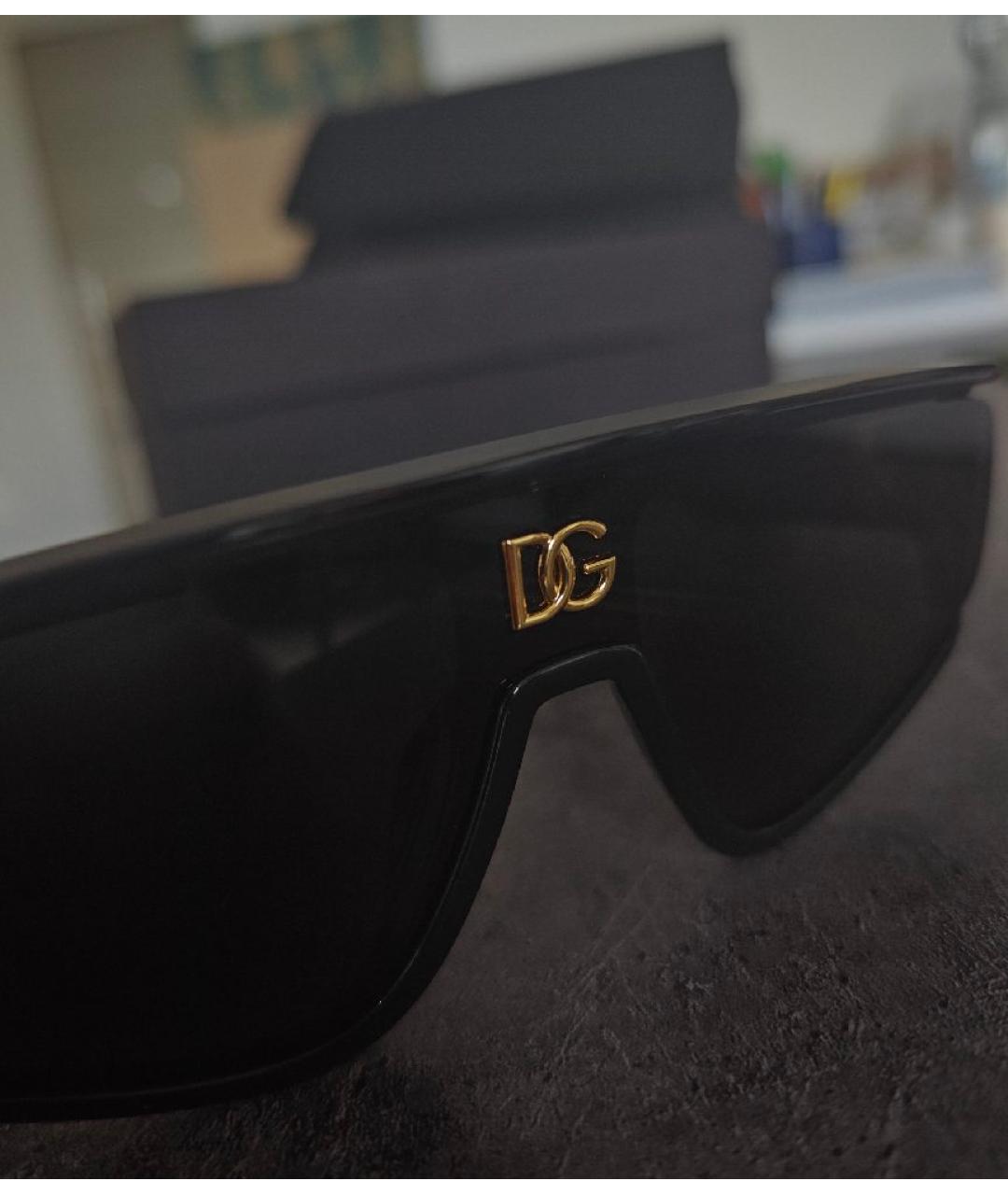 DOLCE&GABBANA Черные пластиковые солнцезащитные очки, фото 5