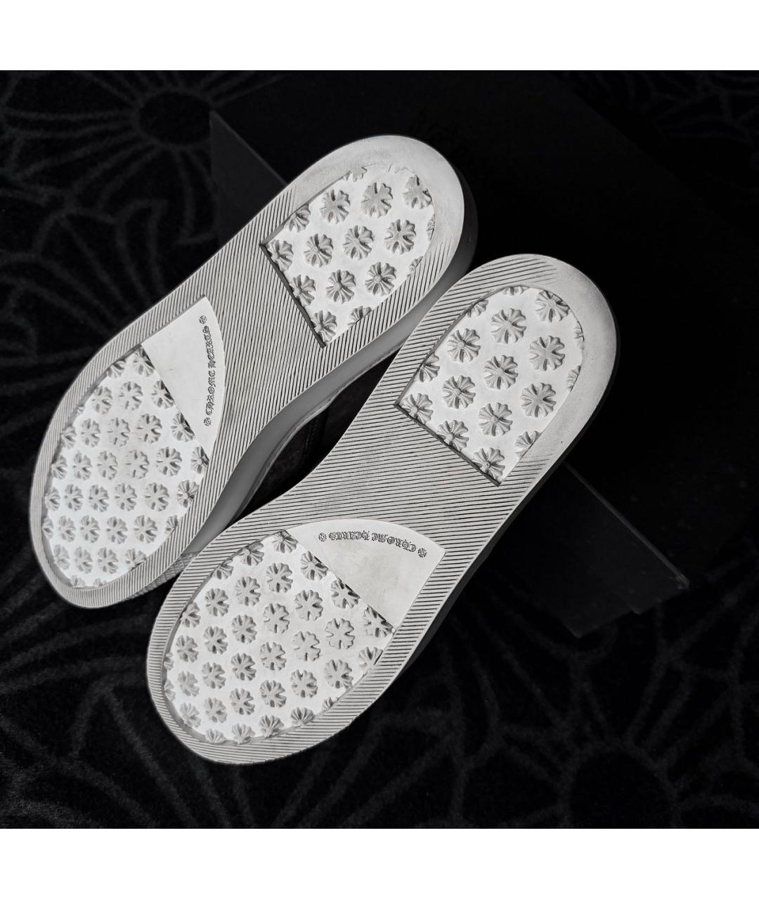 CHROME HEARTS Хаки кожаные слипоны, фото 7